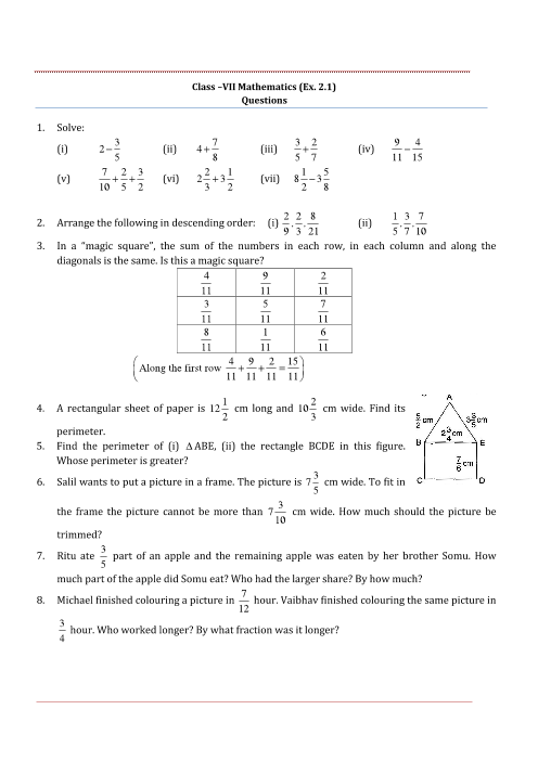 case study questions class 7 maths pdf cbse