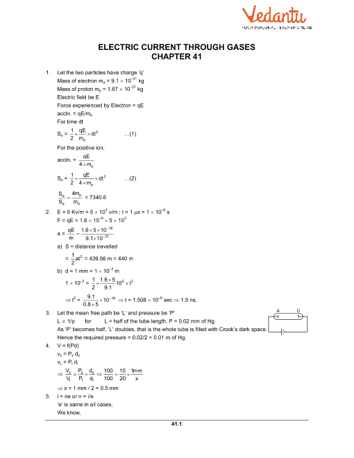 HC Verma Class 12 Physics Part2 Solutions for Chapter 41 Electric