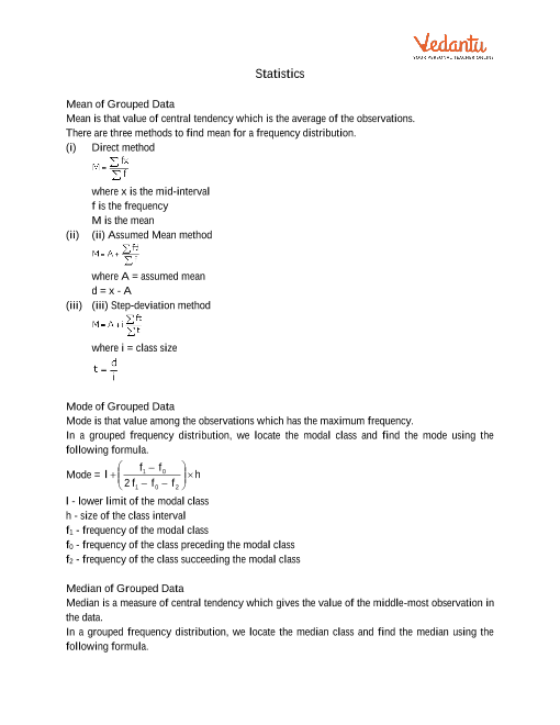 10th Grade Formula Chart