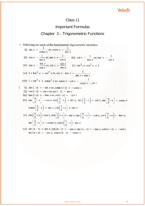Диагностика 11 класс математика. All Trigonometric Formulas. Set Formulas. Trigonometric question Formula in class 10. Trigonometry Formulas for class 11 CBSE.