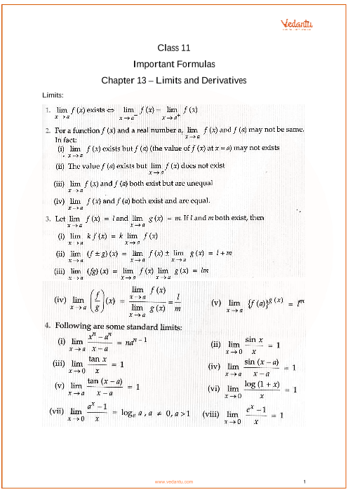 10th Grade Math Formula Chart