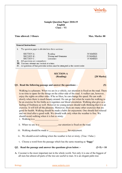 9th class english essay 2 question paper