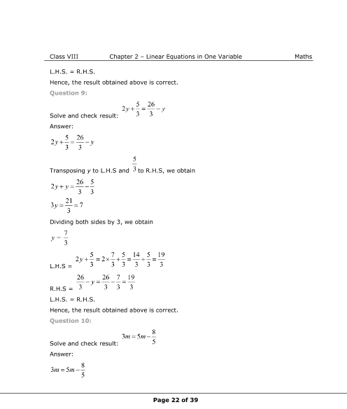 Linear Equations In One Variable Class 7 Ppt - Tessshebaylo