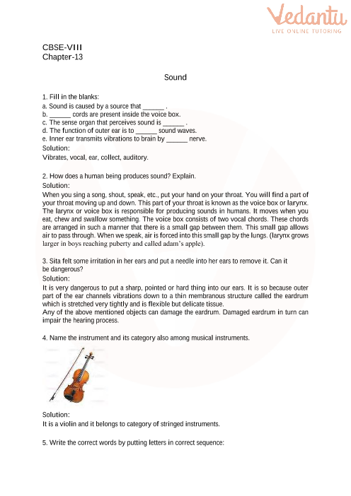 case study questions on sound class 8