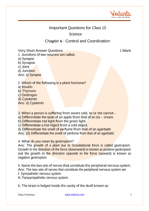 case study questions for class 10 science chapter 6