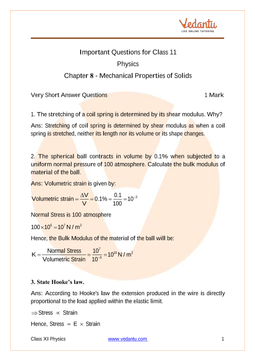 Important Questions for CBSE Class 11 Physics Chapter 8 - Gravitation