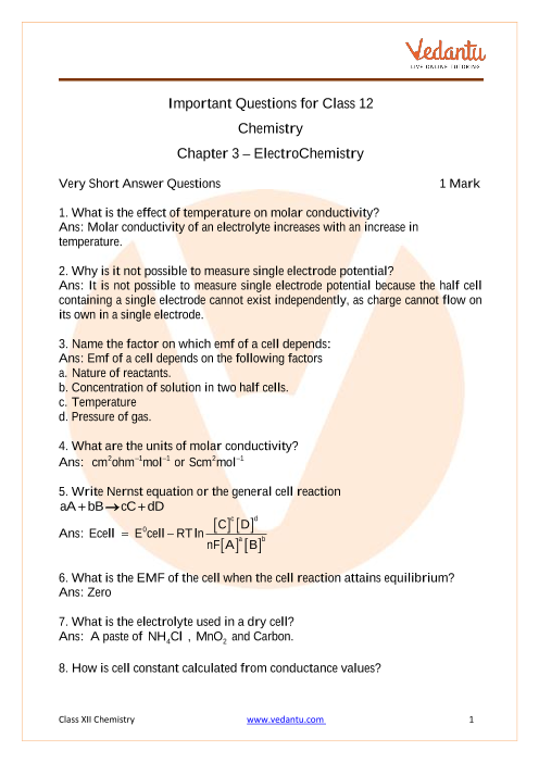 case study questions class 12 chemistry chapter 3