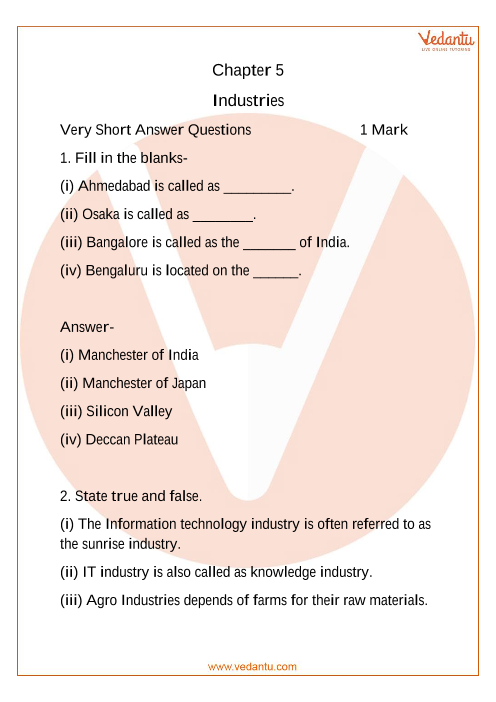 case study questions on industries class 8