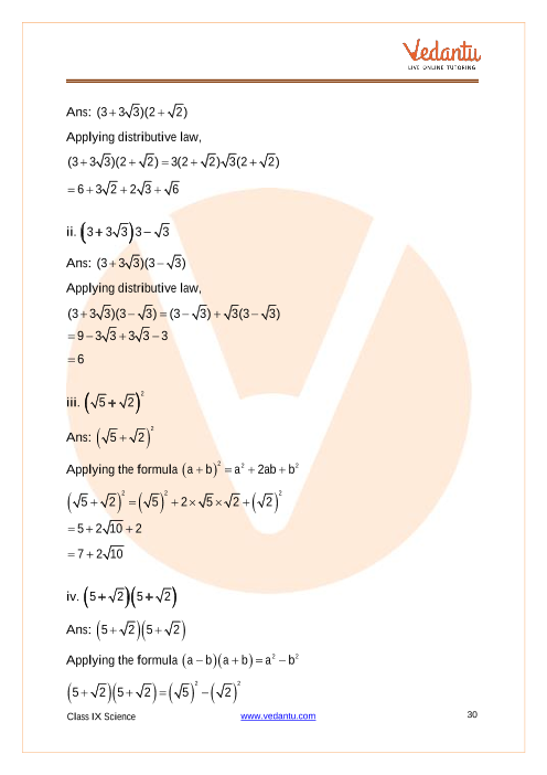CBSE Class 9 Maths Chapter 1 - Number System Important Questions
