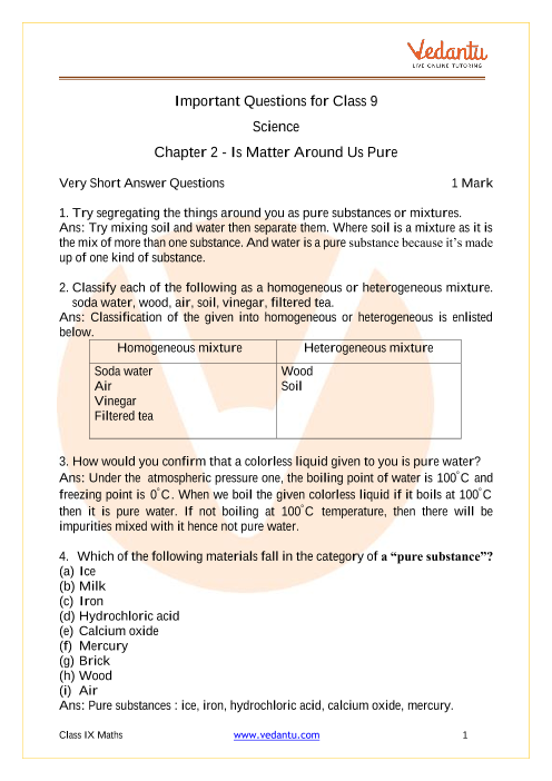case study based questions class 9 chapter 2 science