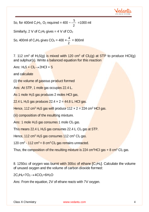 Mole Concept and Stoichiometry Solutions for ICSE Board Class 10 ...
