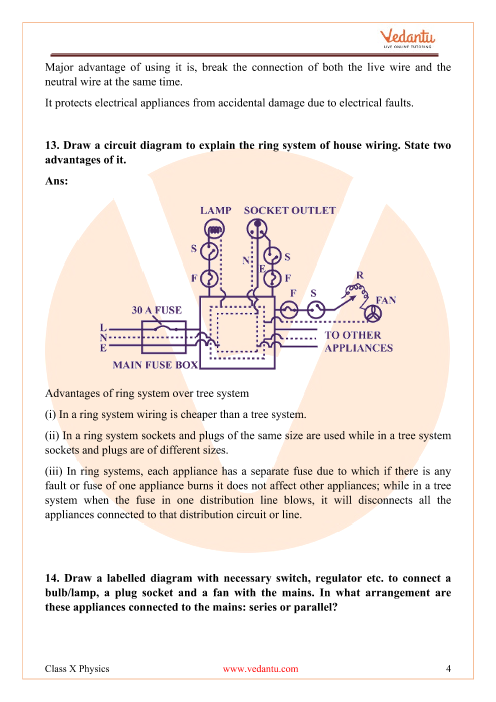 Household Circuits Solutions for ICSE Board Class 10 Physics (Concise -  Selina Publishers)