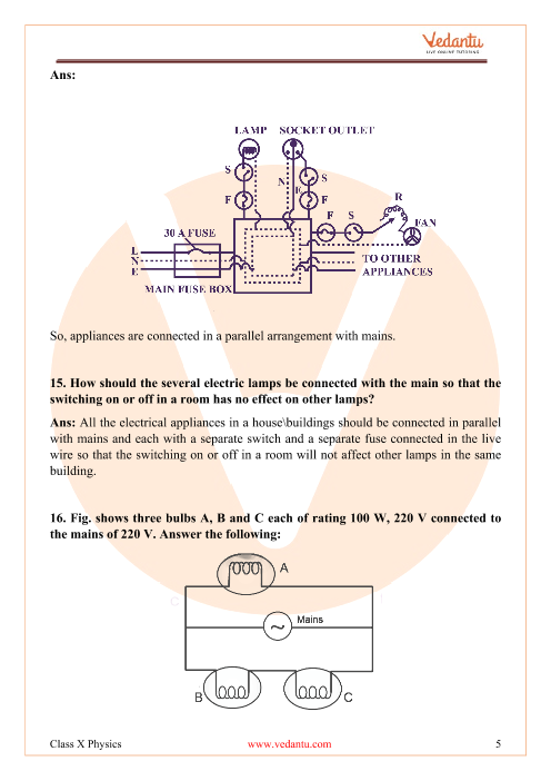 Household Circuits Solutions for ICSE Board Class 10 Physics (Concise -  Selina Publishers)