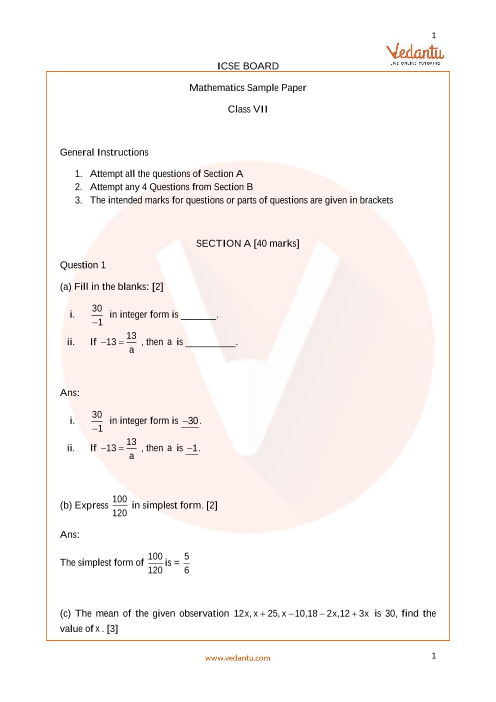 7th maths assignment answers 2022 pdf