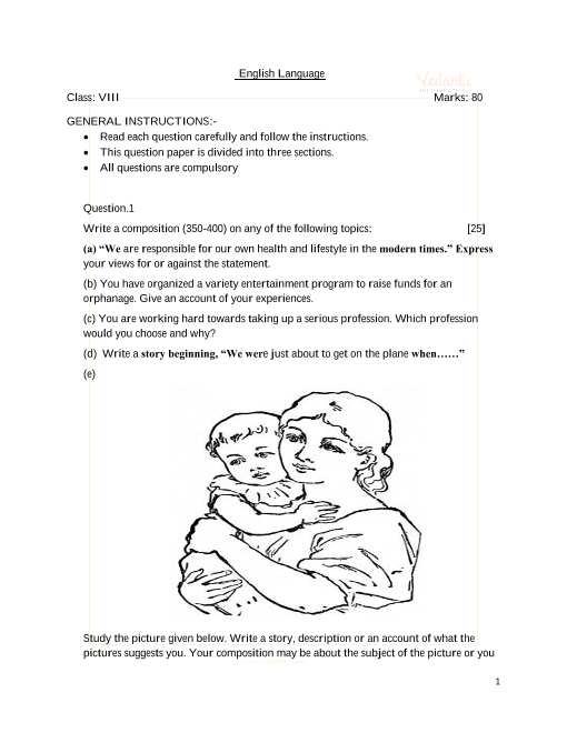 essay writing format class 8 icse