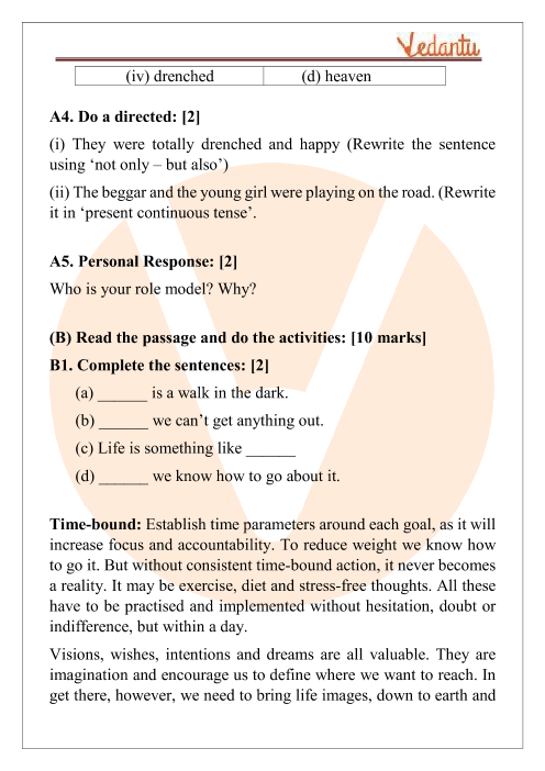 Msbshse Class 10 English Question Paper