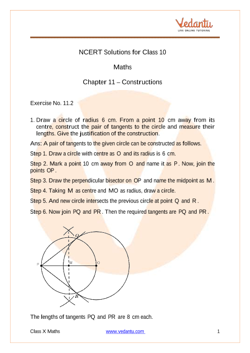 Access NCERT Solutions for Class 10 Maths Chapter 11 – Constructions part-1