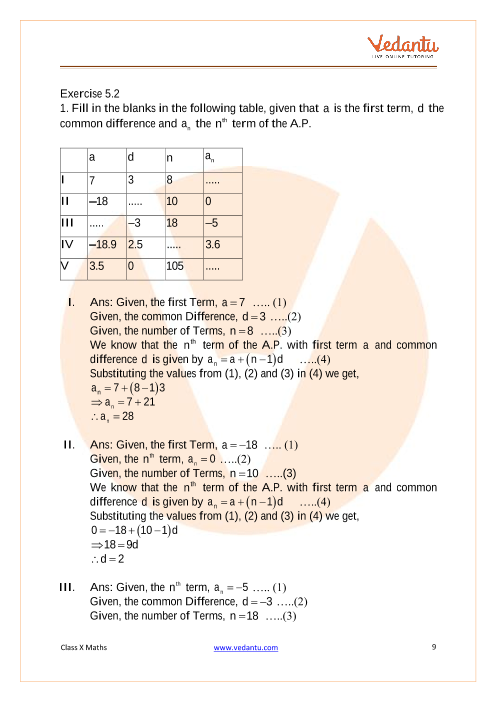Ncert Solutions Class 10 Maths Chapter 5 Arithmetic Progressions Download Free Pdfs