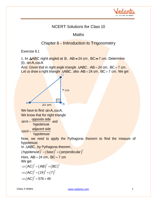 introduction to trigonometry assignment