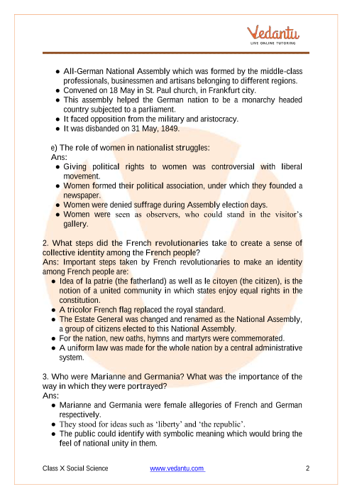 Class 10 Social Science: The Rise of Nationalism in Europe Notes - CBSE  Guidance in 2023