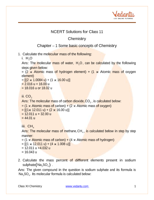 11th chemistry assignment pdf