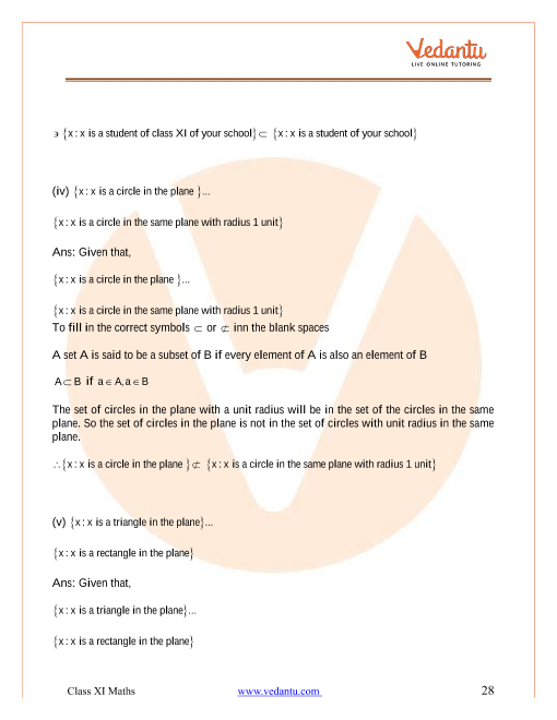 Ncert Solutions Class 11 Maths Chapter 1 Sets Free Pdf Download