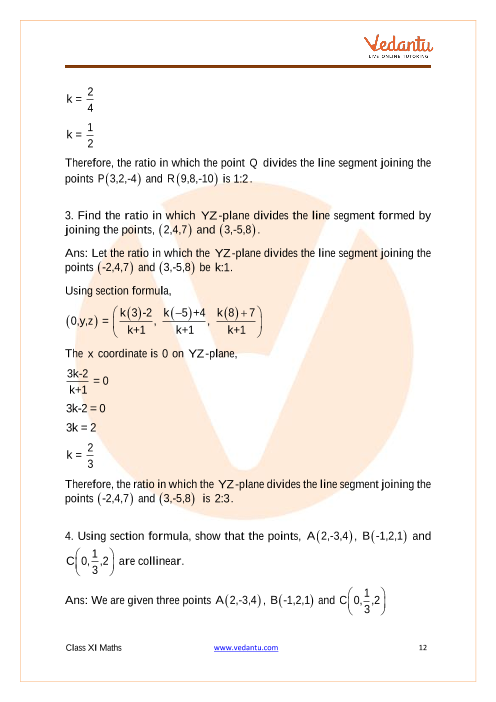 Ncert Solutions For Class 11 Maths Chapter 12 Introduction To Three Dimensional Geometry Free Pdf Ncert Solutions For Class 11 Maths Chapter 12 Introduction To Three Dimensional Geometry Free Pdf