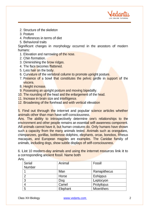 NCERT Solutions Class 12 Biology Chapter 7 - Evolution