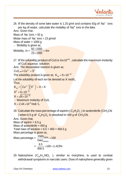 Solutions short notes, solution chapter in chemistry class 12 notes pdf - Solutions  short notes, …