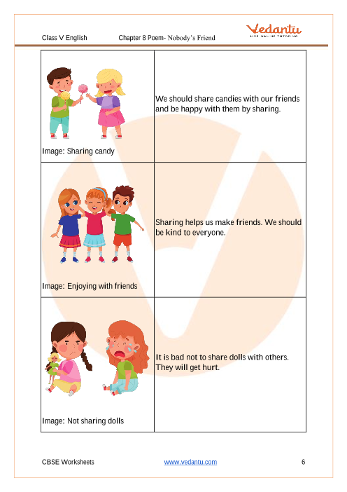 NCERT Solutions for Class 5 English Chapter 8 Nobodys Friend, The Little  Bully (PDF)