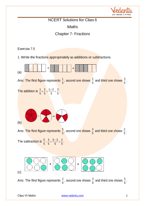 NCERT Solutions for Class 6 Maths Chapter 7 Exercise 7.5: Free PDF