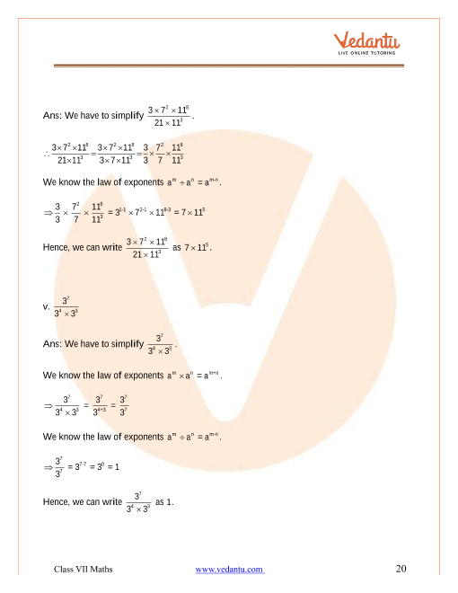 Ncert Solutions For Class 7 Maths Chapter 13 Exponents And Powers