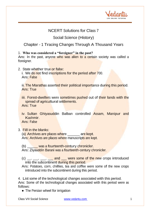case study questions class 7 social science history