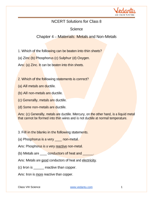 case study questions class 8 science chapter 4