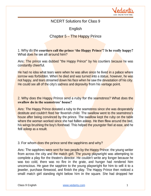 Character Sketch of Happy Prince. english Literature Class+1. - YouTube