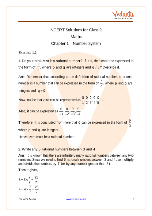 case study class 9 maths chapter 1 number system