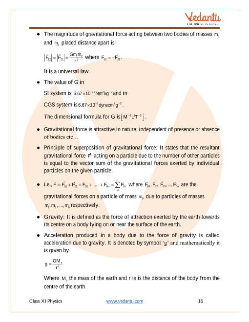 Acceleration Due To Gravity Symbol