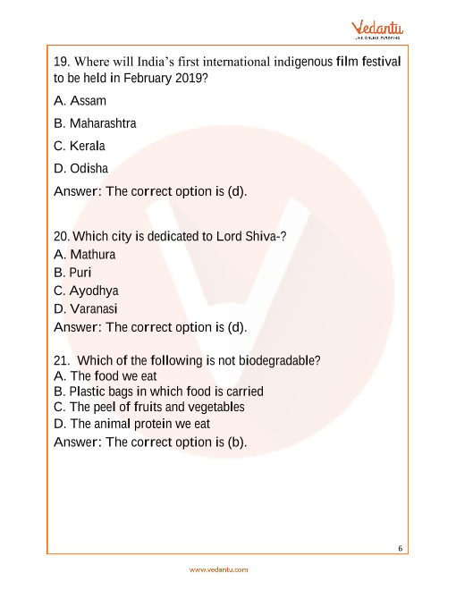 160 Top GK Questions For Class 6, With Answers