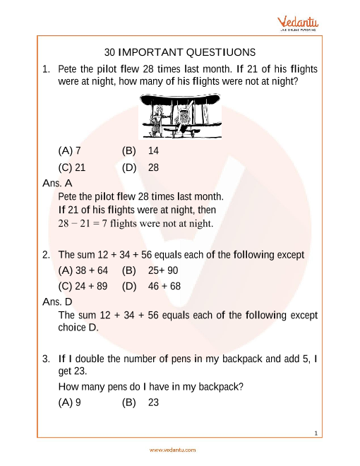 case study questions maths class 5