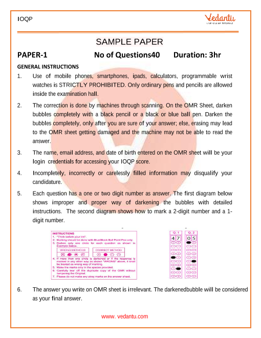 IOQP Sample Paper 1 part-1