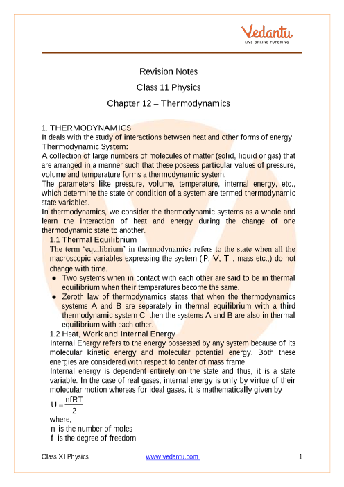 case study based questions on thermodynamics class 11 physics