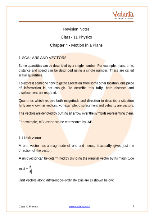 class 11 physics chapter 4 assignment