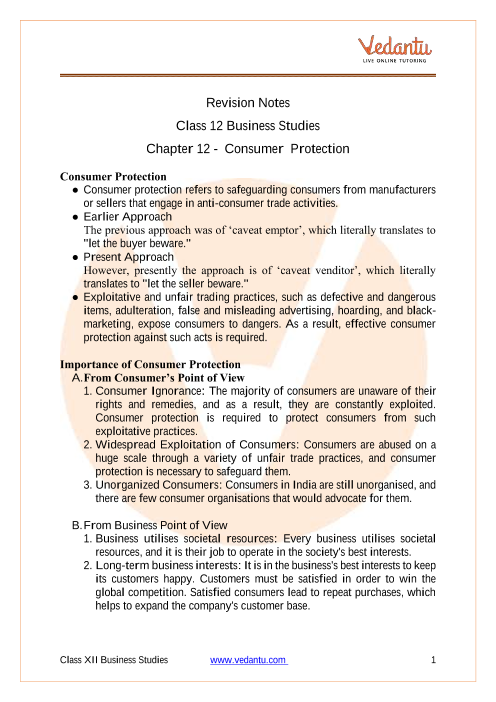 consumer protection case study class 12 pdf download