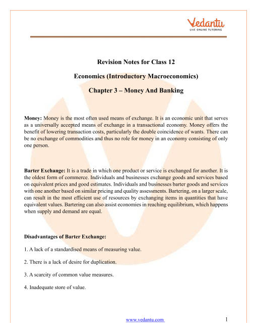 short case study on banking class 12