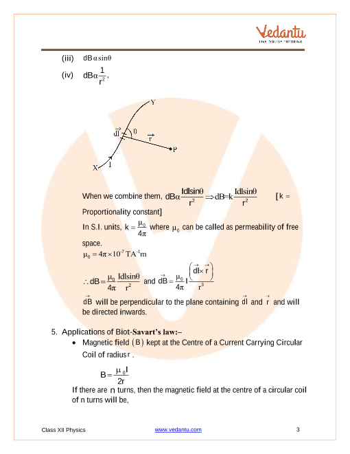 Moving Charges Magnetism Class 12 CBSE Physics Chapter 4 [PDF]