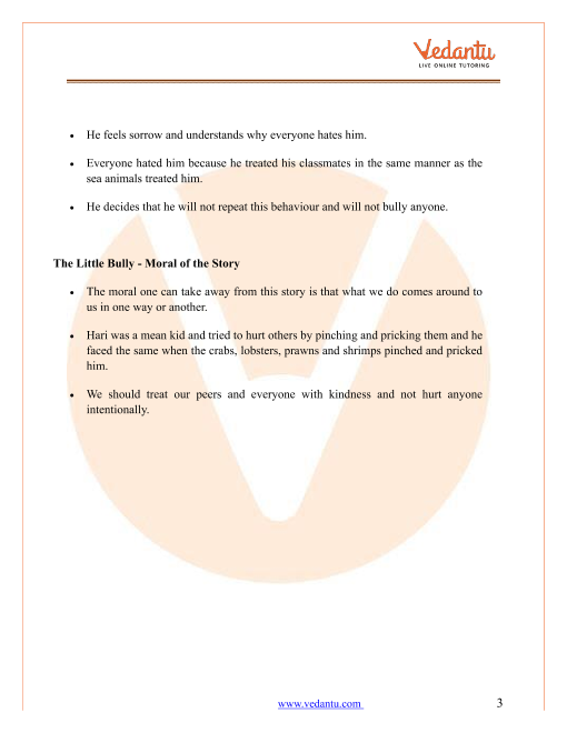 The Little Bully Class 5 Notes CBSE English Chapter 8 [PDF]