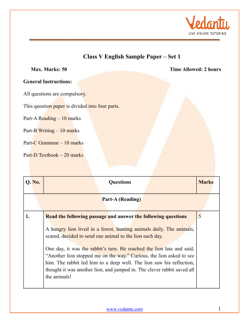 essay writing for class 5 cbse