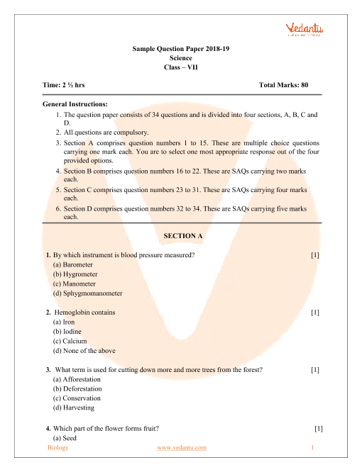 essay on science question paper