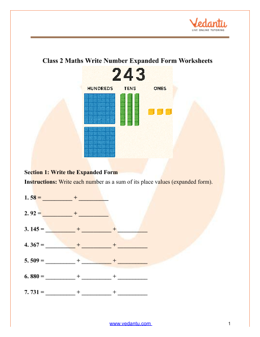 Write In Expanded Form Worksheet 8 Best Expanded Form Worksheets Ideas