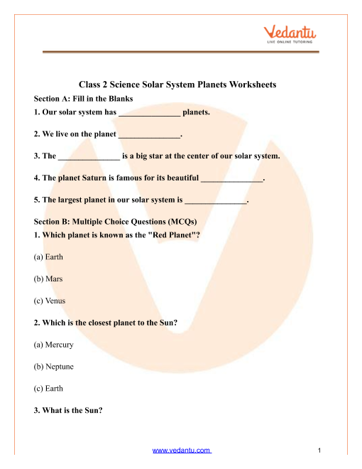 Solar System Worksheets For 2nd Grade Solar System Worksheets 3rd